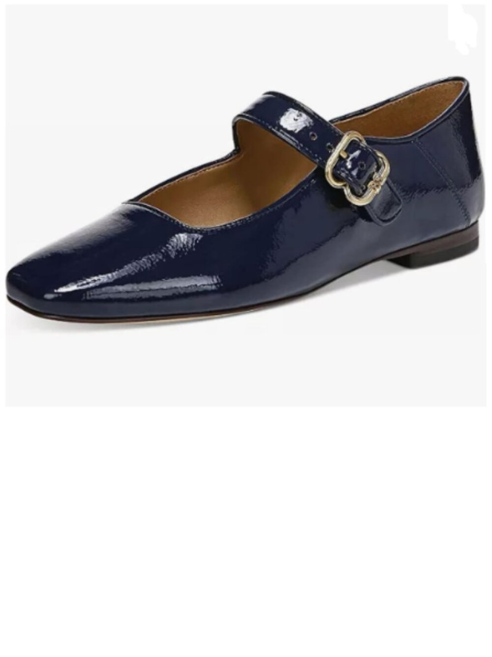 FYS Navy Square Toe Low Heel Mary Jane Pumps Flats Ballets Buckled Dress Shoes